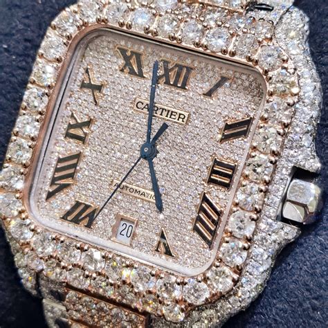 iced out cartier watches